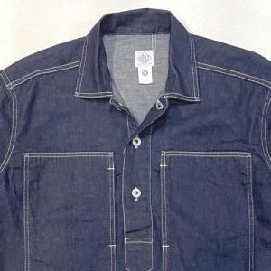 PostOveralls/ #1204 ARMY SHIRT_8 oz. denim