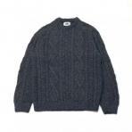 Black Sheep / hand knit Aran Sweater