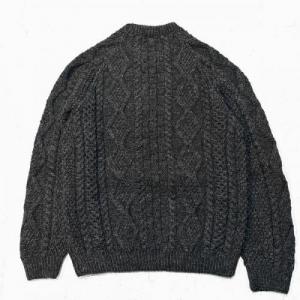 Black Sheep / hand knit Aran Sweater